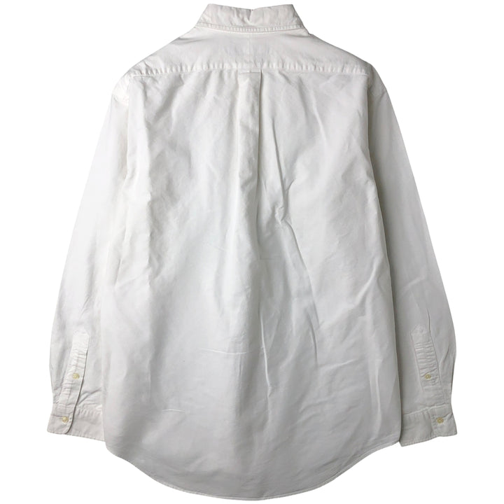 Ralph Lauren YARMOUTH long sleeve button down shirt, men's size L cotton white type Vintage Second Hand