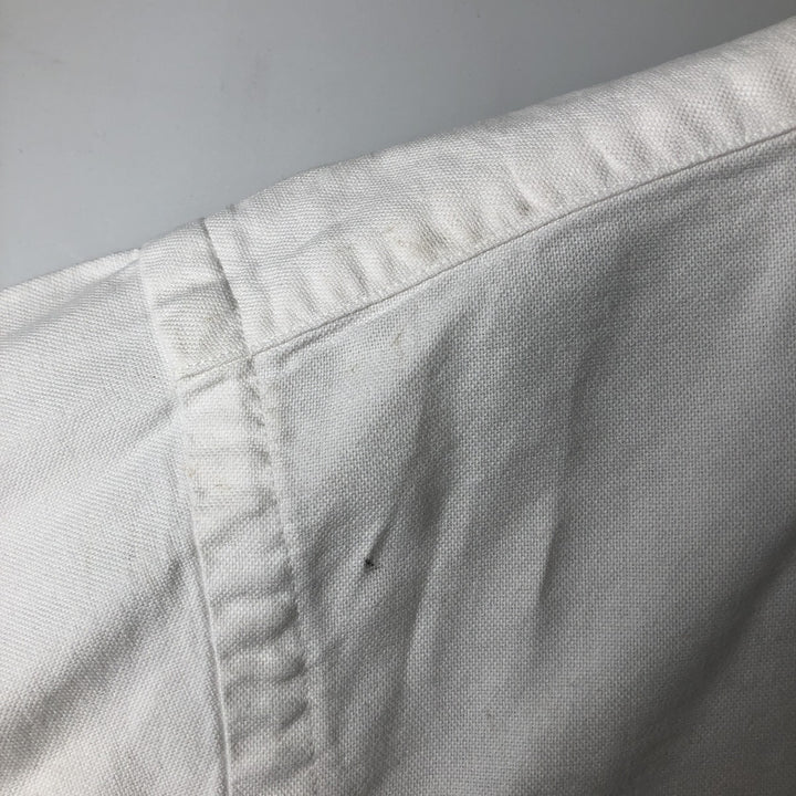 Ralph Lauren YARMOUTH long sleeve button down shirt, men's size L cotton white type Vintage Second Hand