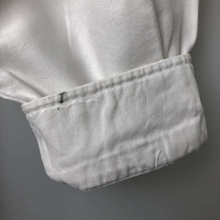 Ralph Lauren YARMOUTH long sleeve button down shirt, men's size L cotton white type Vintage Second Hand