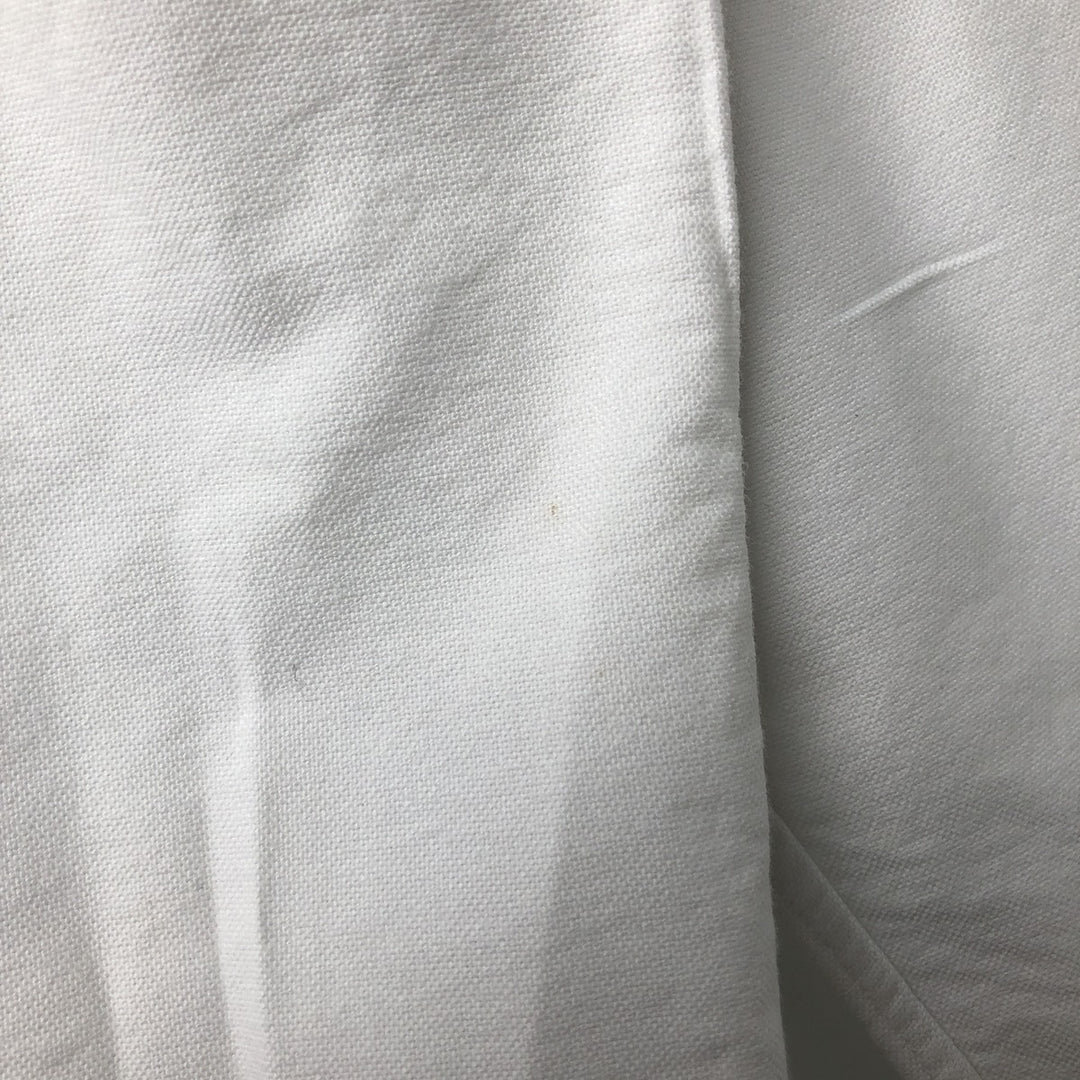 Ralph Lauren YARMOUTH long sleeve button down shirt, men's size L cotton white type Vintage Second Hand