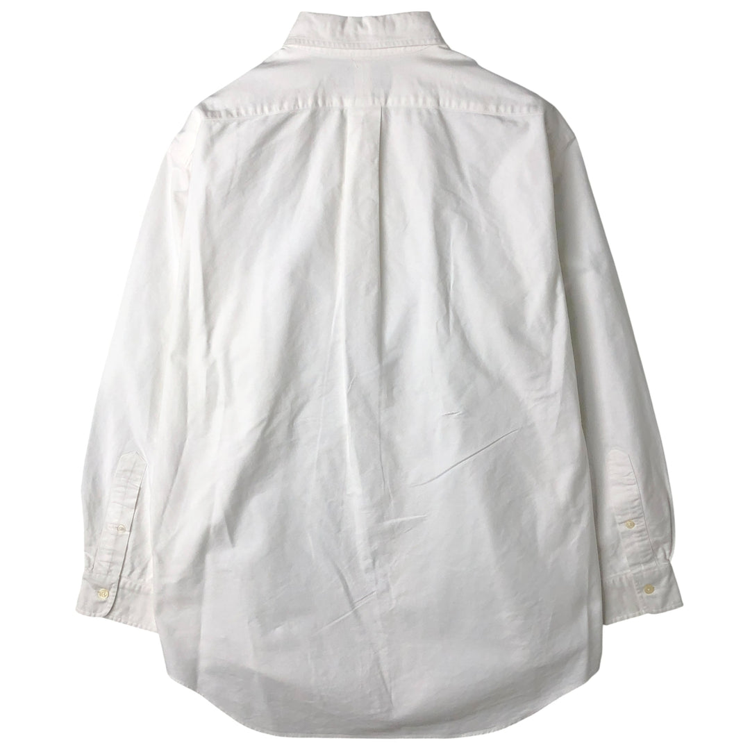 Ralph Lauren YARMOUTH long sleeve button down shirt, men's size L cotton white type Vintage Second Hand