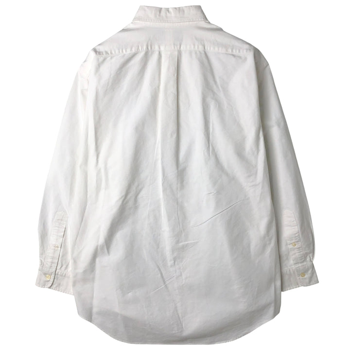 Ralph Lauren YARMOUTH long sleeve button down shirt, men's size L cotton white type Vintage Second Hand
