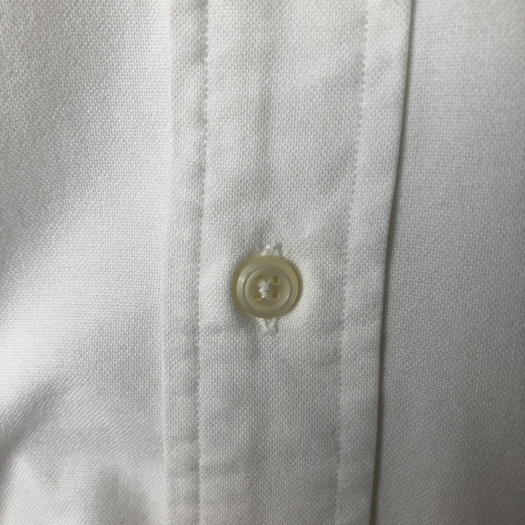 Ralph Lauren YARMOUTH long sleeve button down shirt, men's size L cotton white type Vintage Second Hand