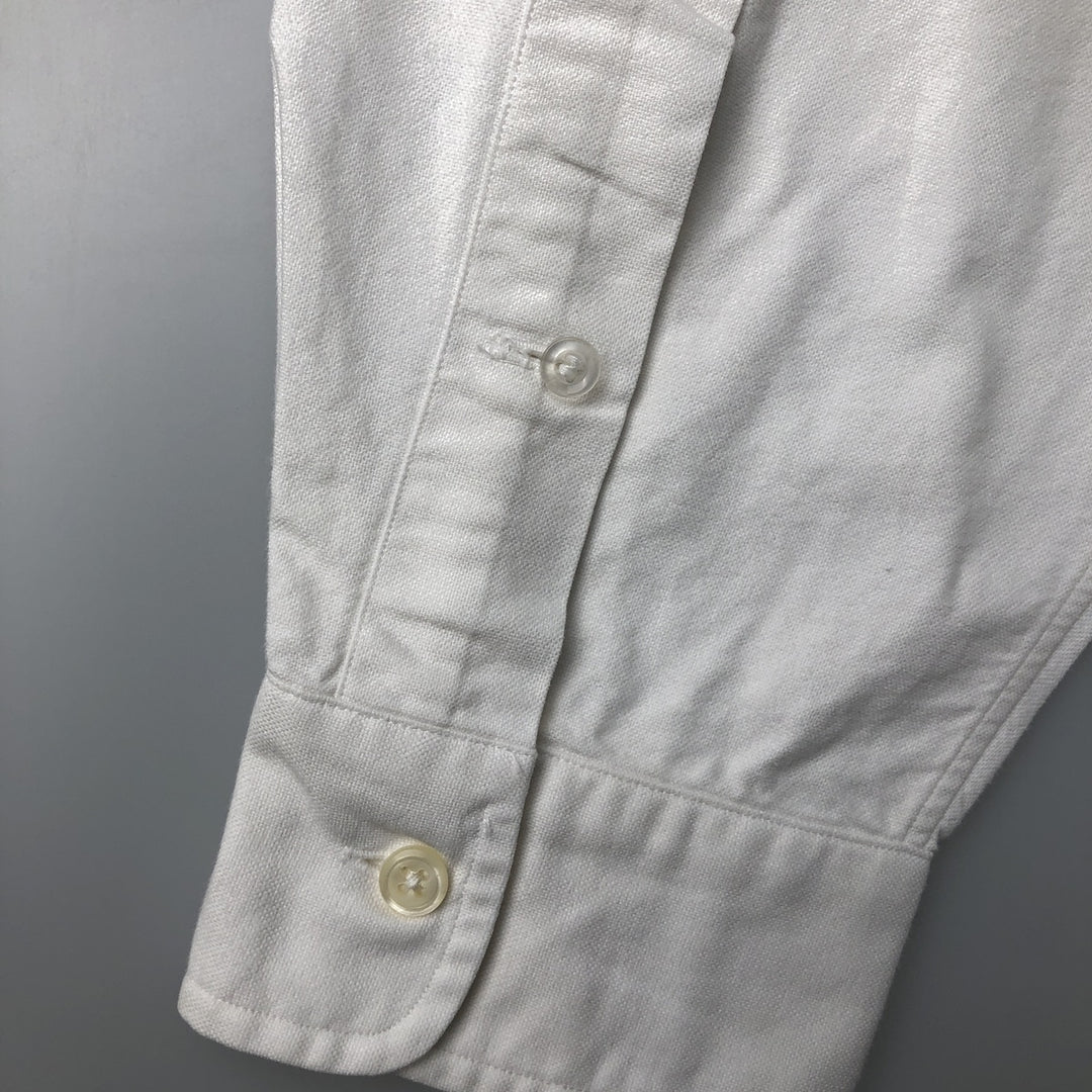 Ralph Lauren YARMOUTH long sleeve button down shirt, men's size L cotton white type Vintage Second Hand