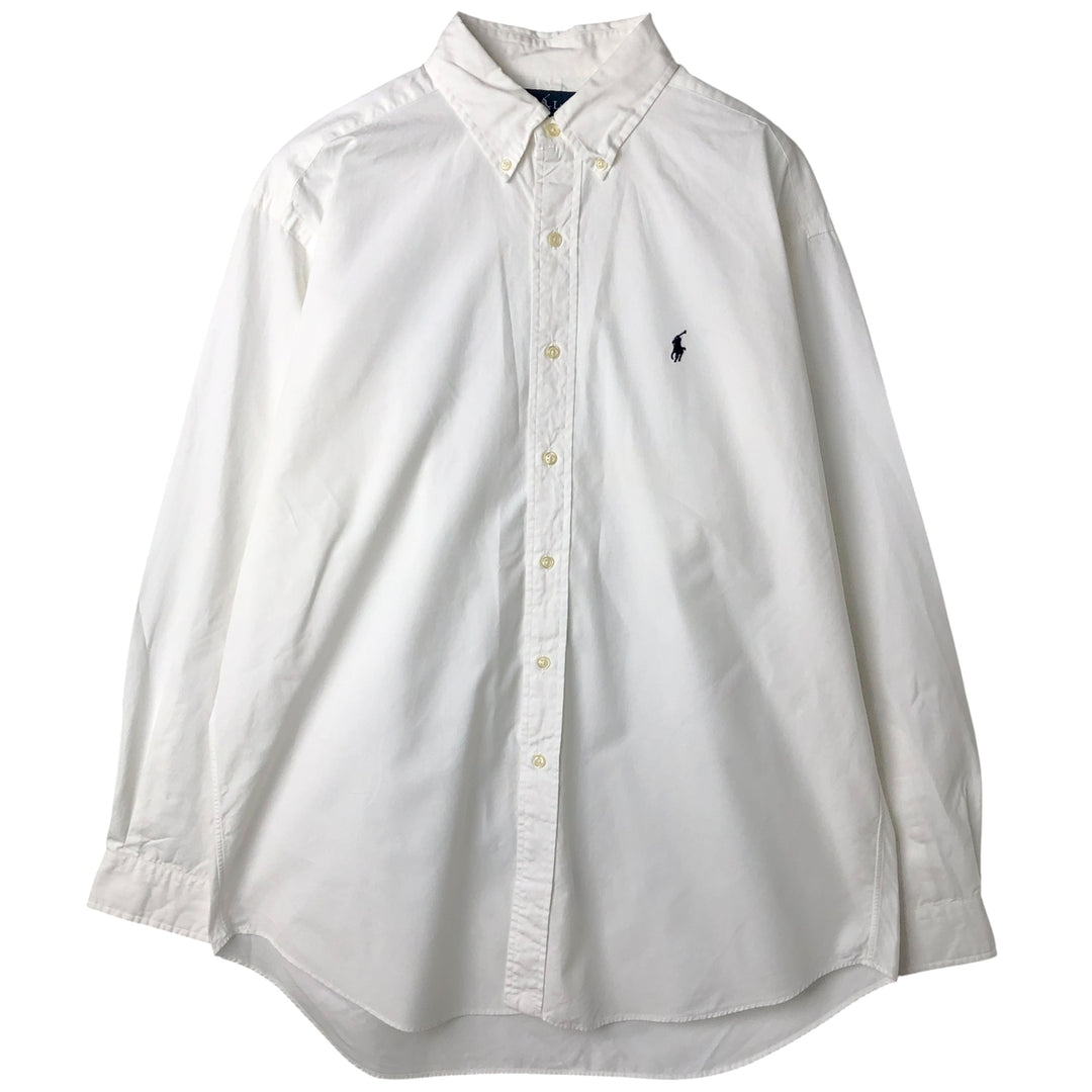 Ralph Lauren BLAKE long sleeve button down shirt, men's size L cotton white type Vintage Second Hand