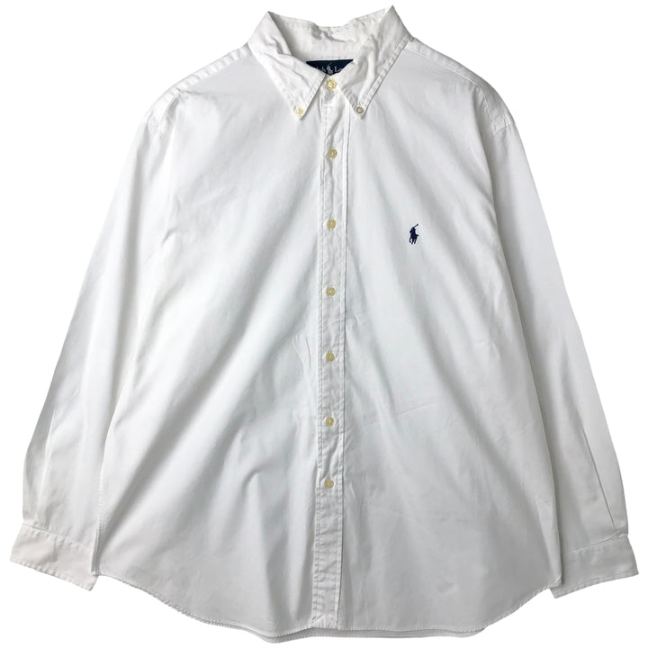 Ralph Lauren Classic Fit Long Sleeve Button Down Shirt Men's XL cotton white type Vintage Second Hand