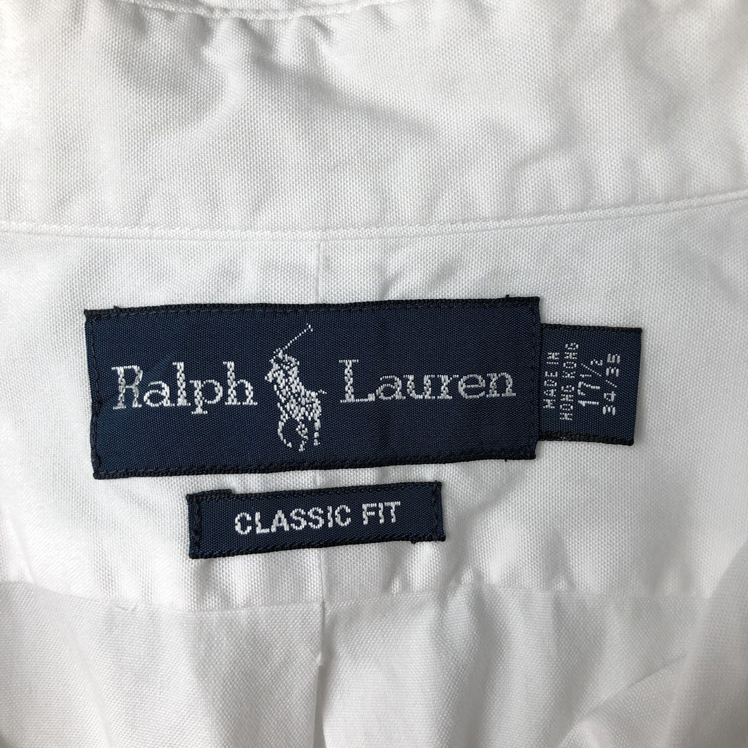 Ralph Lauren Classic Fit Long Sleeve Button Down Shirt Men's XL cotton white type Vintage Second Hand