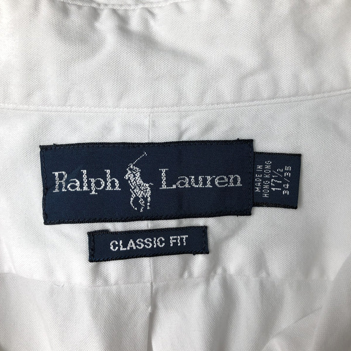 Ralph Lauren Classic Fit Long Sleeve Button Down Shirt Men's XL cotton white type Vintage Second Hand