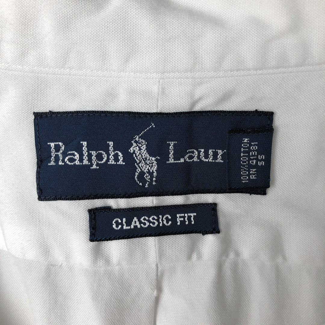Ralph Lauren Classic Fit Long Sleeve Button Down Shirt Men's XL cotton white type Vintage Second Hand