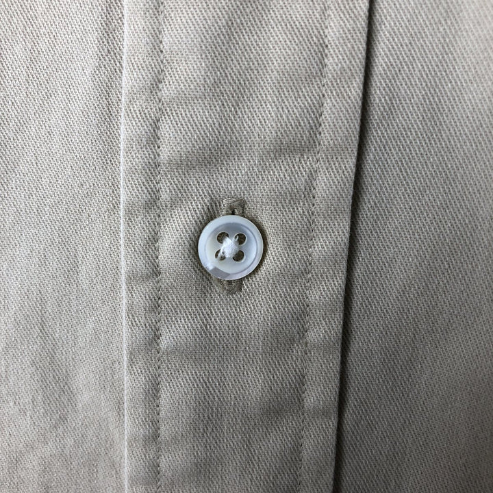 Ralph Lauren long sleeve button down shirt, men's size L cotton Beige type Vintage Second Hand