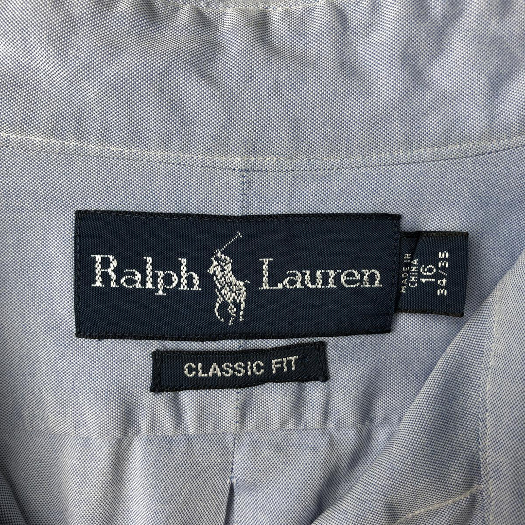 Ralph Lauren Classic Fit Long Sleeve Button Down Shirt, Men's Size L cotton Blue type light blue Vintage Second Hand