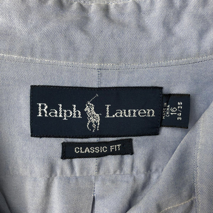 Ralph Lauren Classic Fit Long Sleeve Button Down Shirt, Men's Size L cotton Blue type light blue Vintage Second Hand
