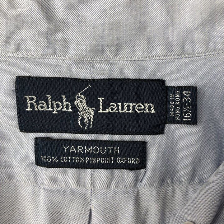 Ralph Lauren YARMOUTH long sleeve button down shirt, men's size L cotton Blue type light blue Vintage Second Hand