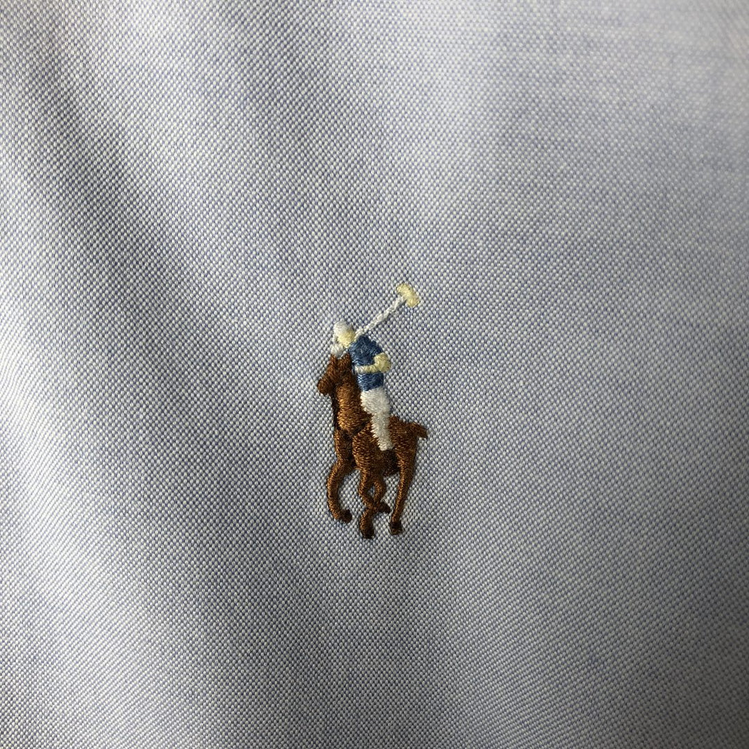 Ralph Lauren YARMOUTH long sleeve button down shirt, men's size L cotton Blue type light blue Vintage Second Hand