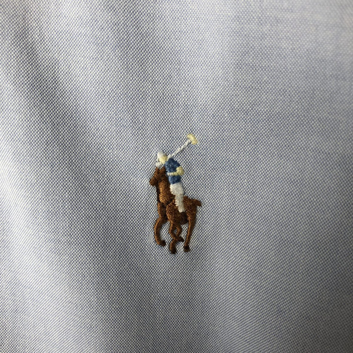 Ralph Lauren YARMOUTH long sleeve button down shirt, men's size L cotton Blue type light blue Vintage Second Hand