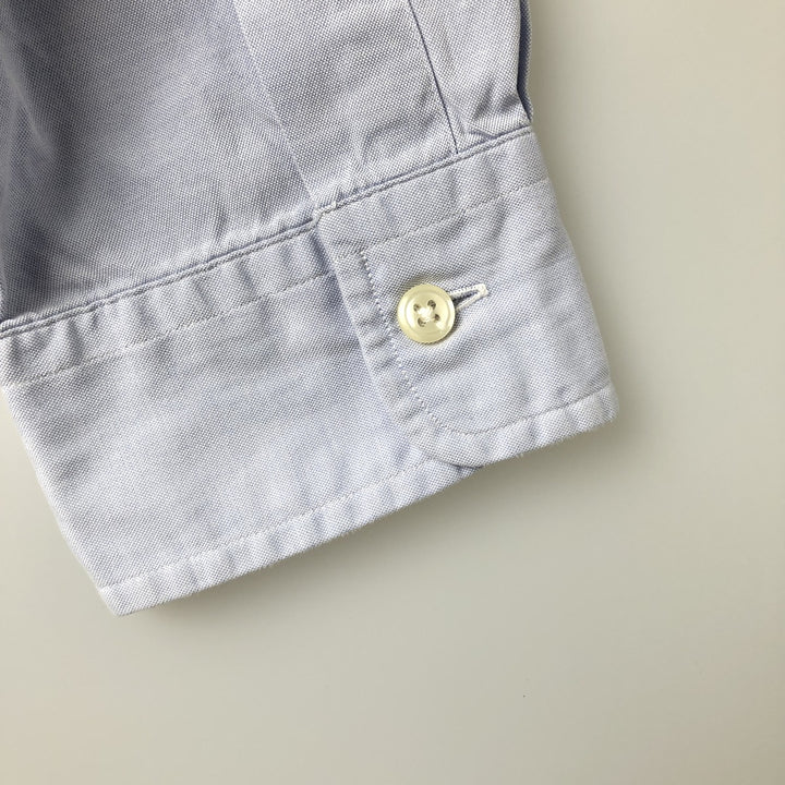 Ralph Lauren YARMOUTH long sleeve button down shirt, men's size L cotton Blue type light blue Vintage Second Hand