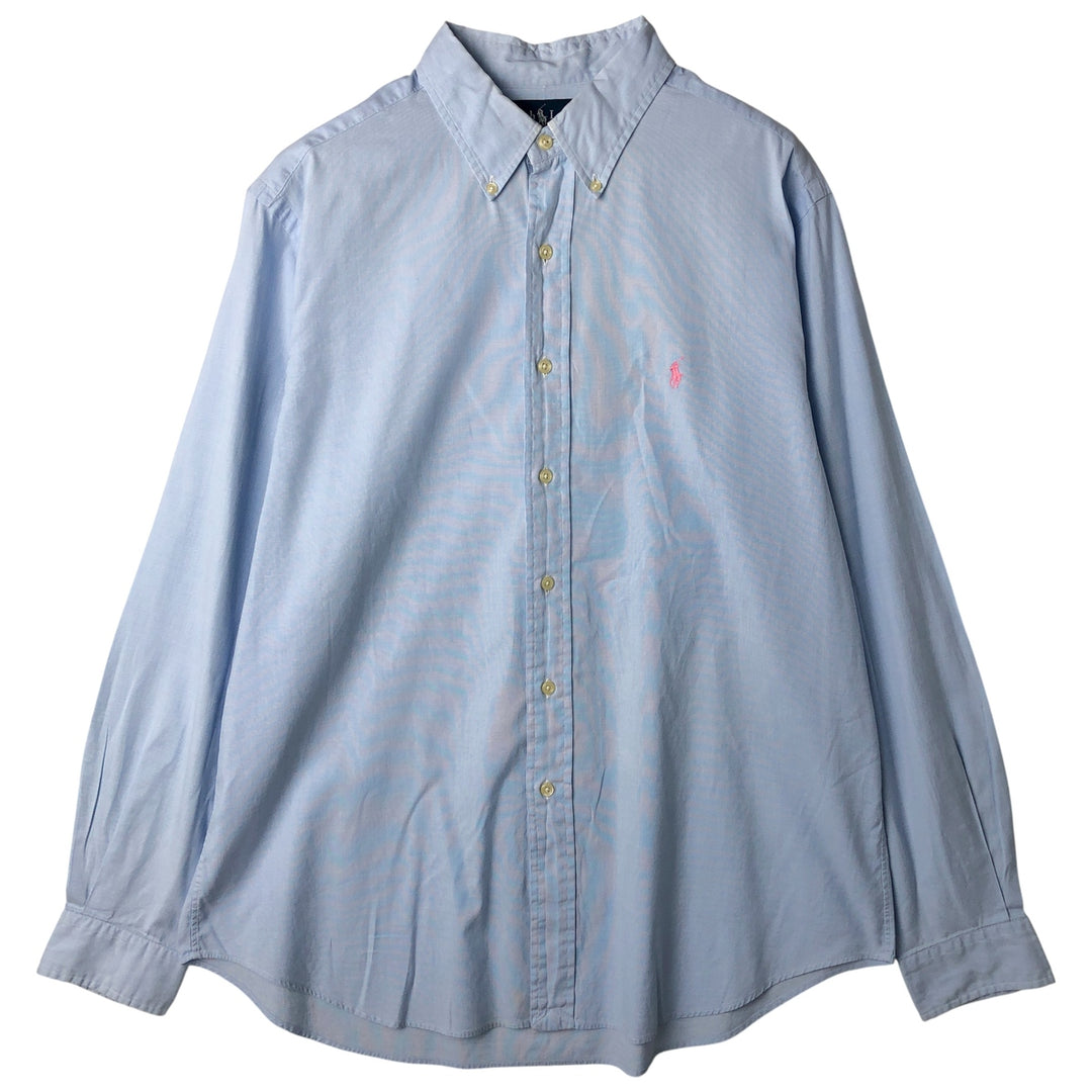Ralph Lauren Classic Fit Long Sleeve Button Down Shirt, Men's Size L cotton Blue type light blue Vintage Second Hand