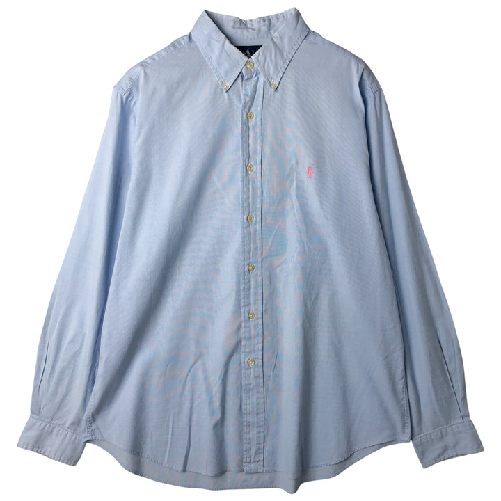 Ralph Lauren Classic Fit Long Sleeve Button Down Shirt, Men's Size L cotton Blue type light blue Vintage Second Hand