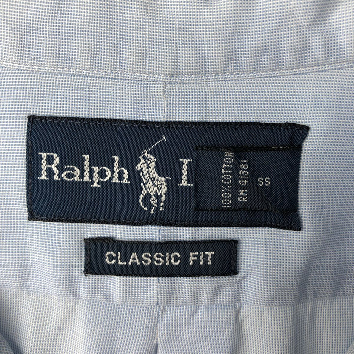 Ralph Lauren Classic Fit Long Sleeve Button Down Shirt, Men's Size L cotton Blue type light blue Vintage Second Hand