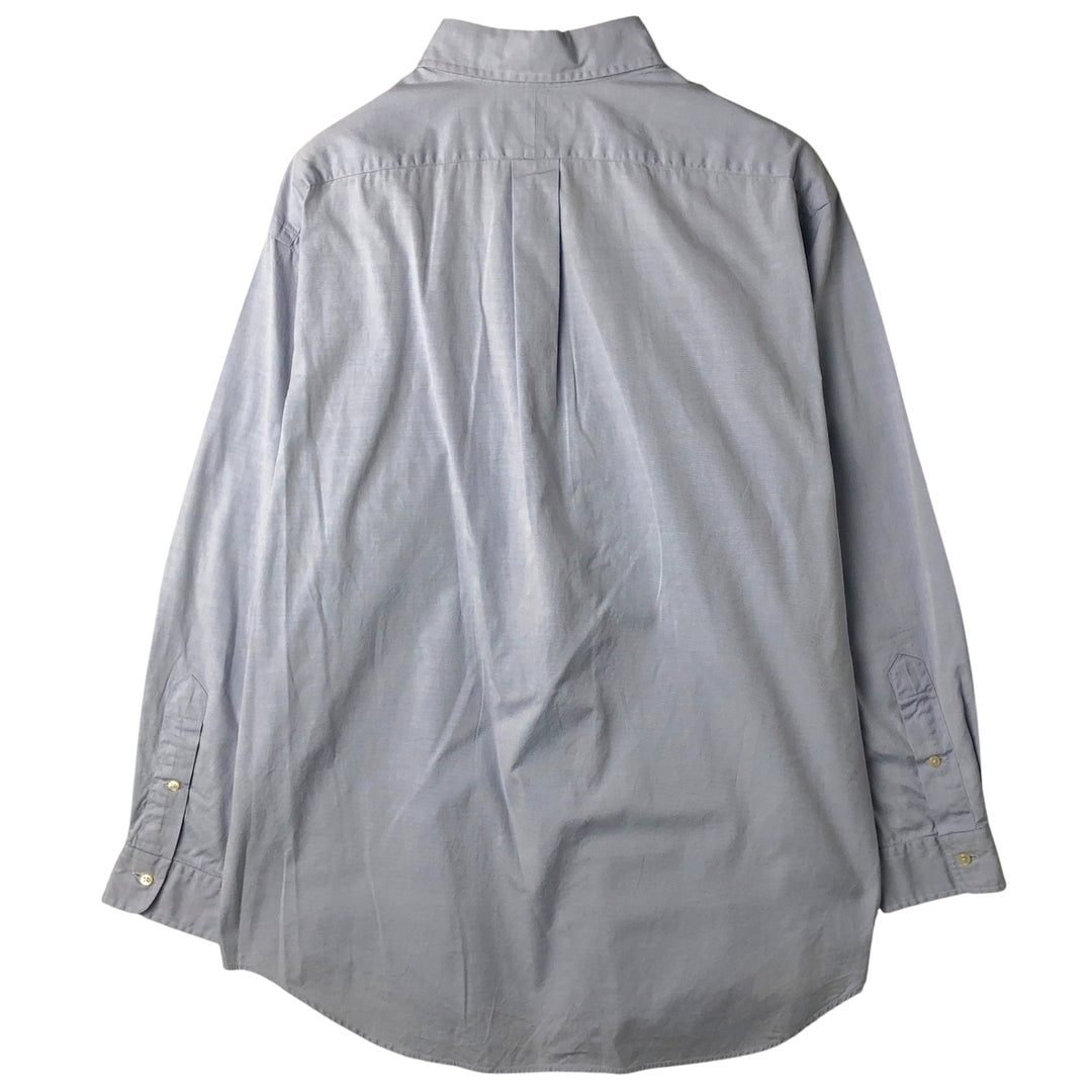 Ralph Lauren YARMOUTH long sleeve button down shirt, men's size L cotton Blue type light blue Vintage Second Hand
