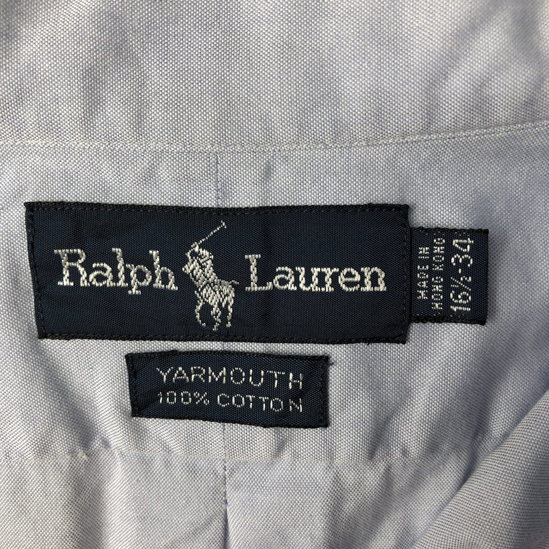 Ralph Lauren YARMOUTH long sleeve button down shirt, men's size L cotton Blue type light blue Vintage Second Hand