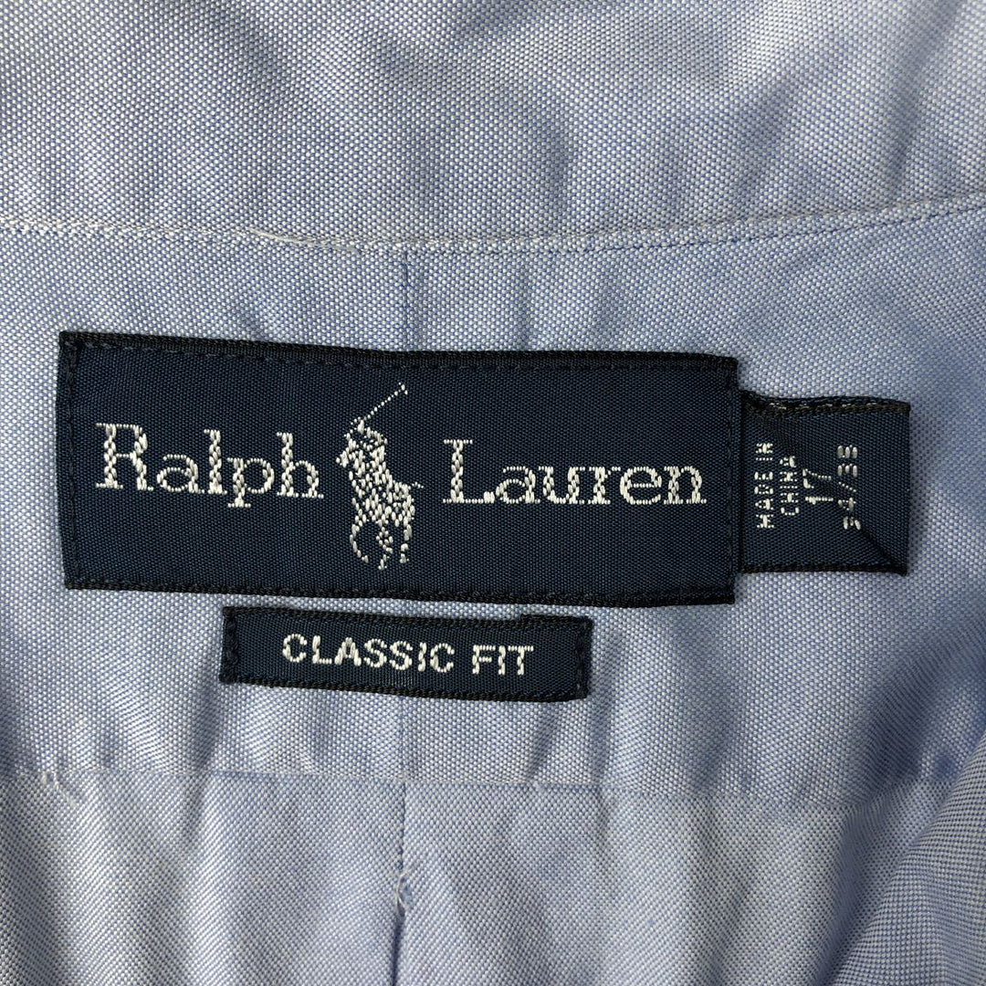 Ralph Lauren Classic Fit Long Sleeve Button Down Shirt Men's XL cotton Blue type light blue Vintage Second Hand