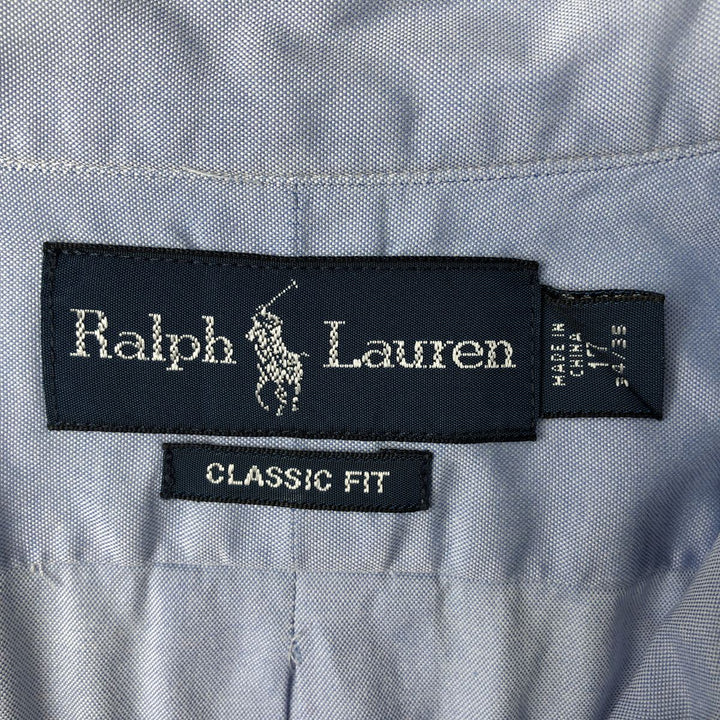 Ralph Lauren Classic Fit Long Sleeve Button Down Shirt Men's XL cotton Blue type light blue Vintage Second Hand