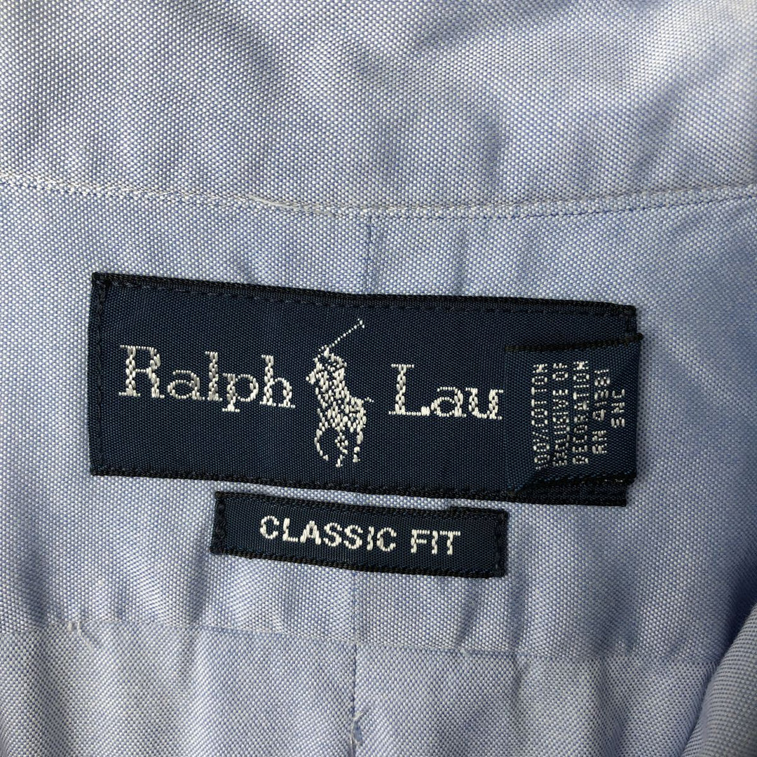 Ralph Lauren Classic Fit Long Sleeve Button Down Shirt Men's XL cotton Blue type light blue Vintage Second Hand