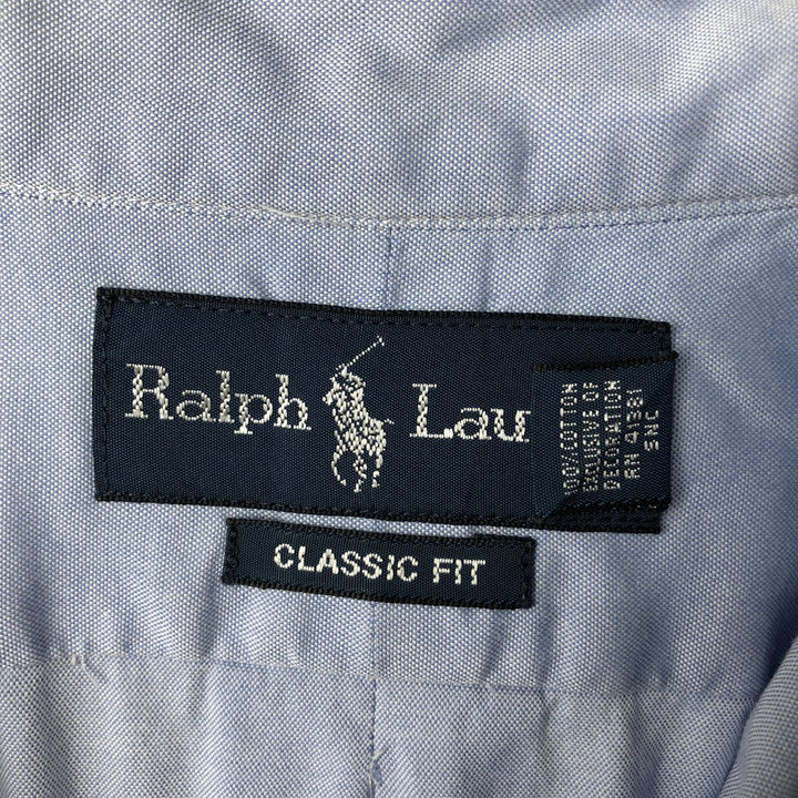 Ralph Lauren Classic Fit Long Sleeve Button Down Shirt Men's XL cotton Blue type light blue Vintage Second Hand
