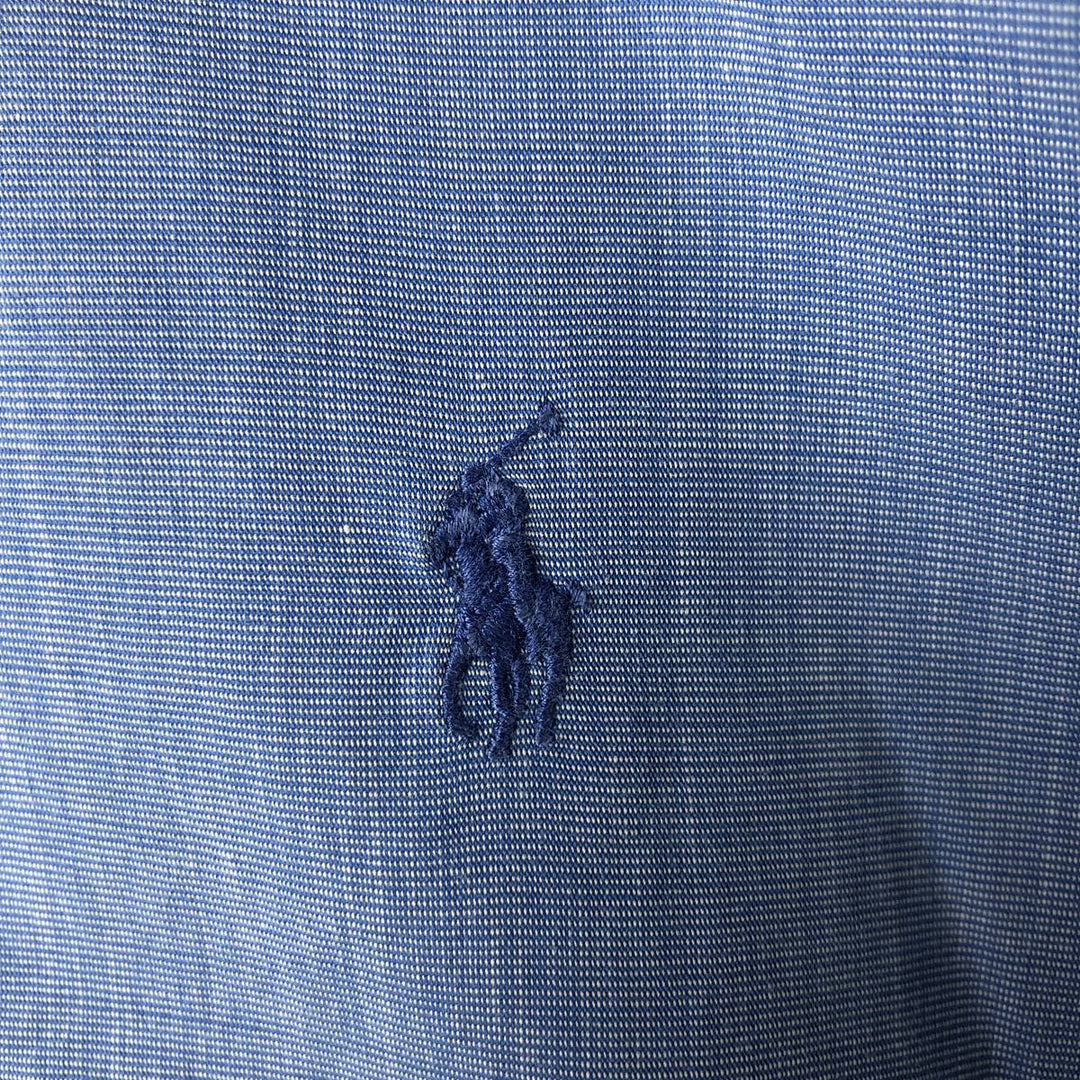 Ralph Lauren POLO by Ralph Lauren LOWELL long sleeve cotton shirt, men's size L cotton blue type Vintage Second Hand