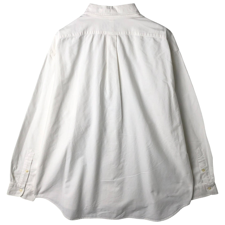 Ralph Lauren BIG SHIRT Long sleeve button down shirt Men's XL size cotton white type Vintage Second Hand