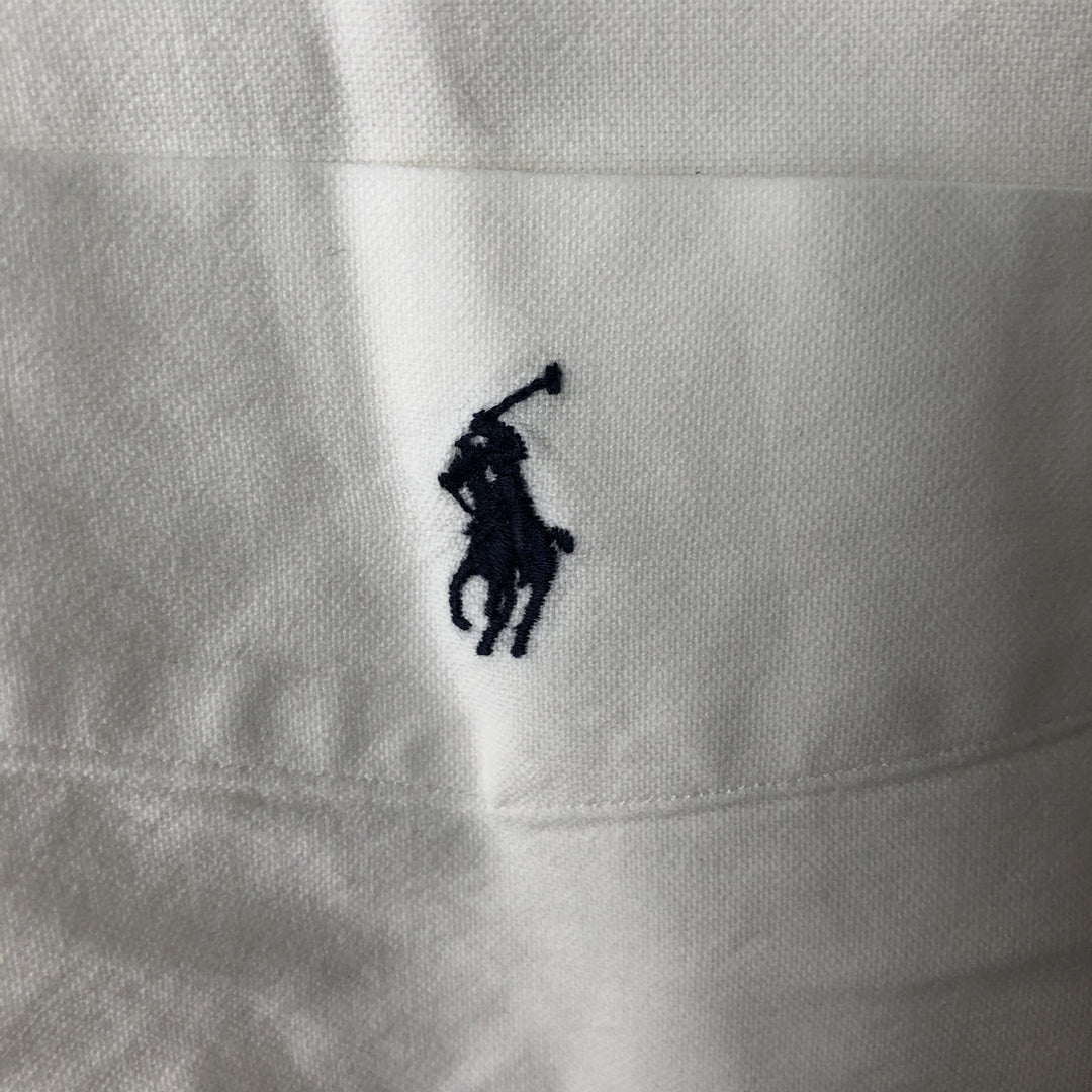 Ralph Lauren BIG SHIRT Long sleeve button down shirt Men's XL size cotton white type Vintage Second Hand
