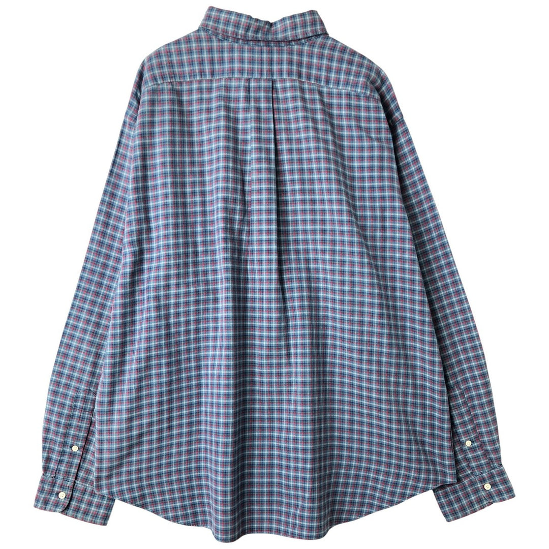 Ralph Lauren Classic Fit Long Sleeve Button Down Check Shirt Men's XXL cotton blue type Vintage Second Hand