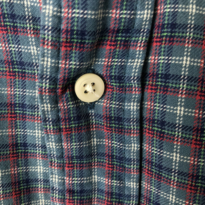 Ralph Lauren Classic Fit Long Sleeve Button Down Check Shirt Men's XXL cotton blue type Vintage Second Hand