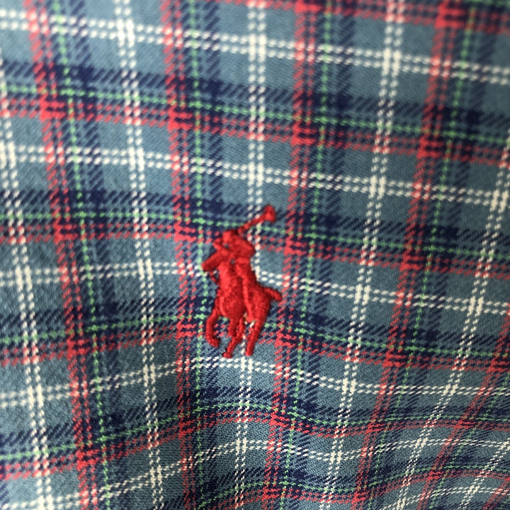 Ralph Lauren Classic Fit Long Sleeve Button Down Check Shirt Men's XXL cotton blue type Vintage Second Hand