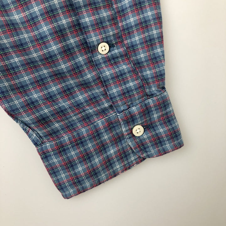 Ralph Lauren Classic Fit Long Sleeve Button Down Check Shirt Men's XXL cotton blue type Vintage Second Hand