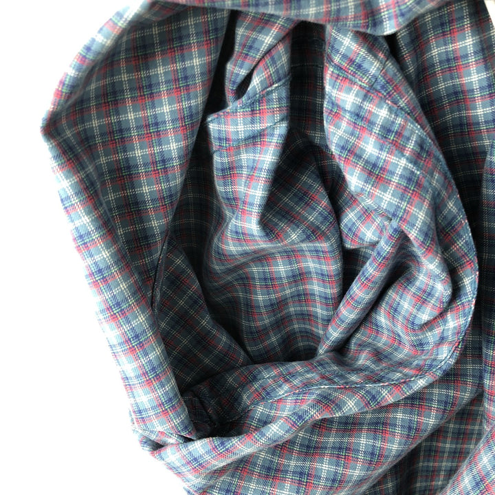 Ralph Lauren Classic Fit Long Sleeve Button Down Check Shirt Men's XXL cotton blue type Vintage Second Hand