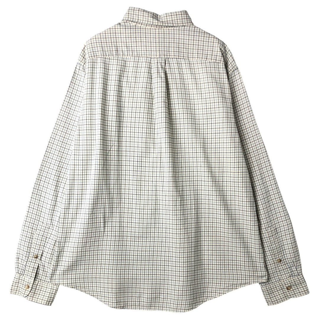 Ralph Lauren CUSTOM FIT long sleeve button down check shirt men's XL size cotton Beige type Vintage Second Hand
