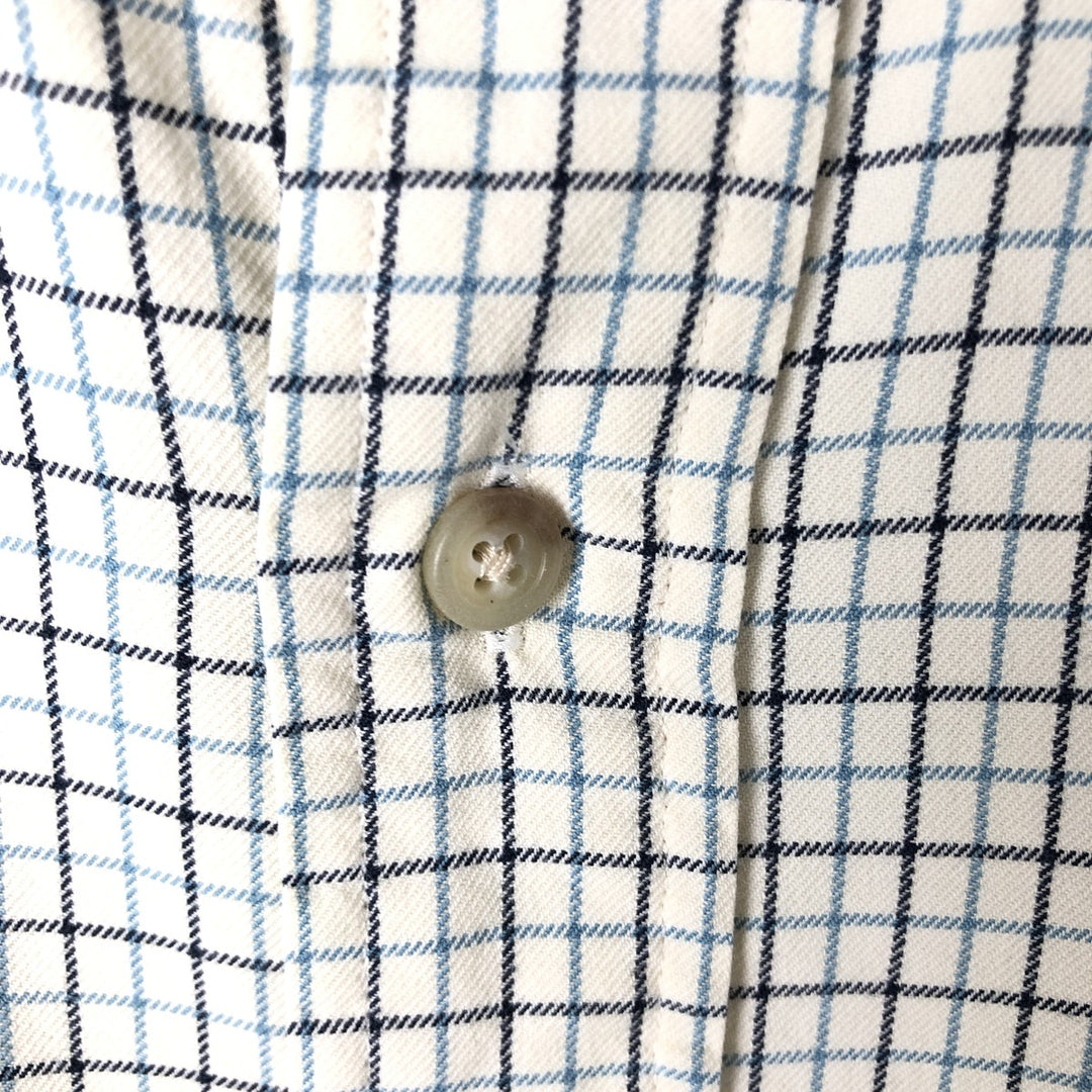 Ralph Lauren CUSTOM FIT long sleeve button down check shirt men's XL size cotton Beige type Vintage Second Hand