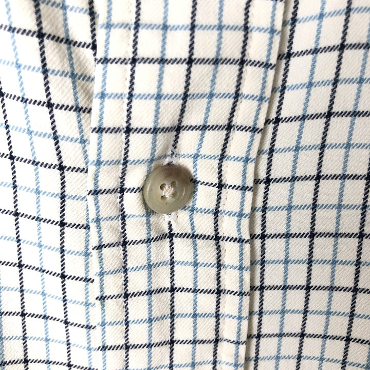Ralph Lauren CUSTOM FIT long sleeve button down check shirt men's XL size cotton Beige type Vintage Second Hand