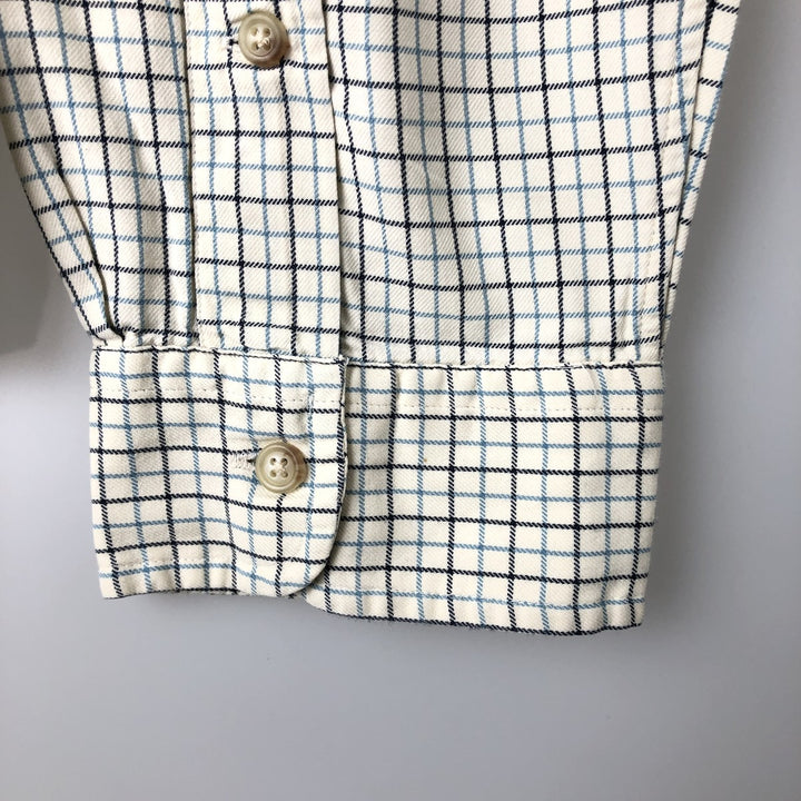 Ralph Lauren CUSTOM FIT long sleeve button down check shirt men's XL size cotton Beige type Vintage Second Hand