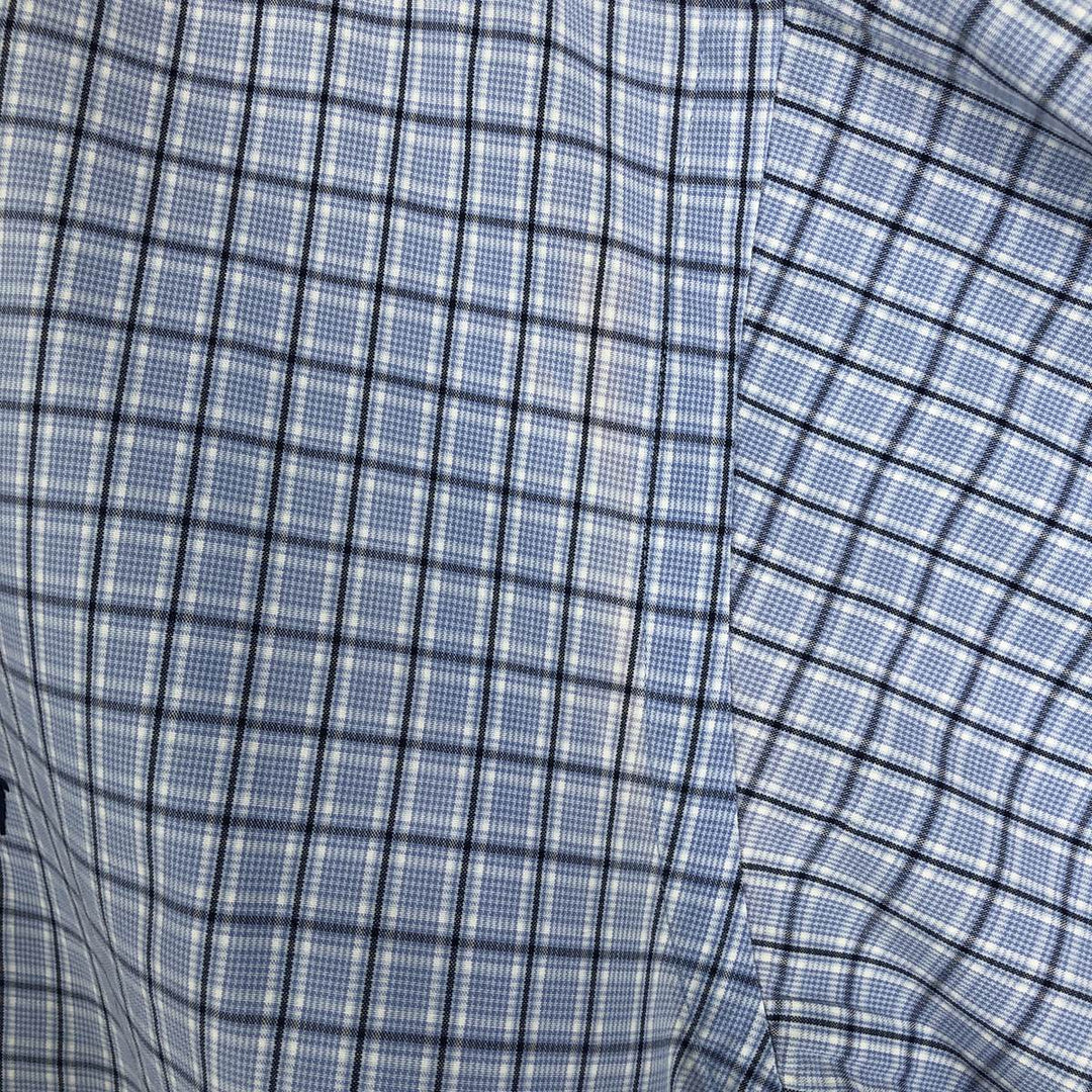 Ralph Lauren YARMOUTH Long Sleeve Button-Down Check Shirt, Men's Size L cotton Blue type light blue Vintage Second Hand