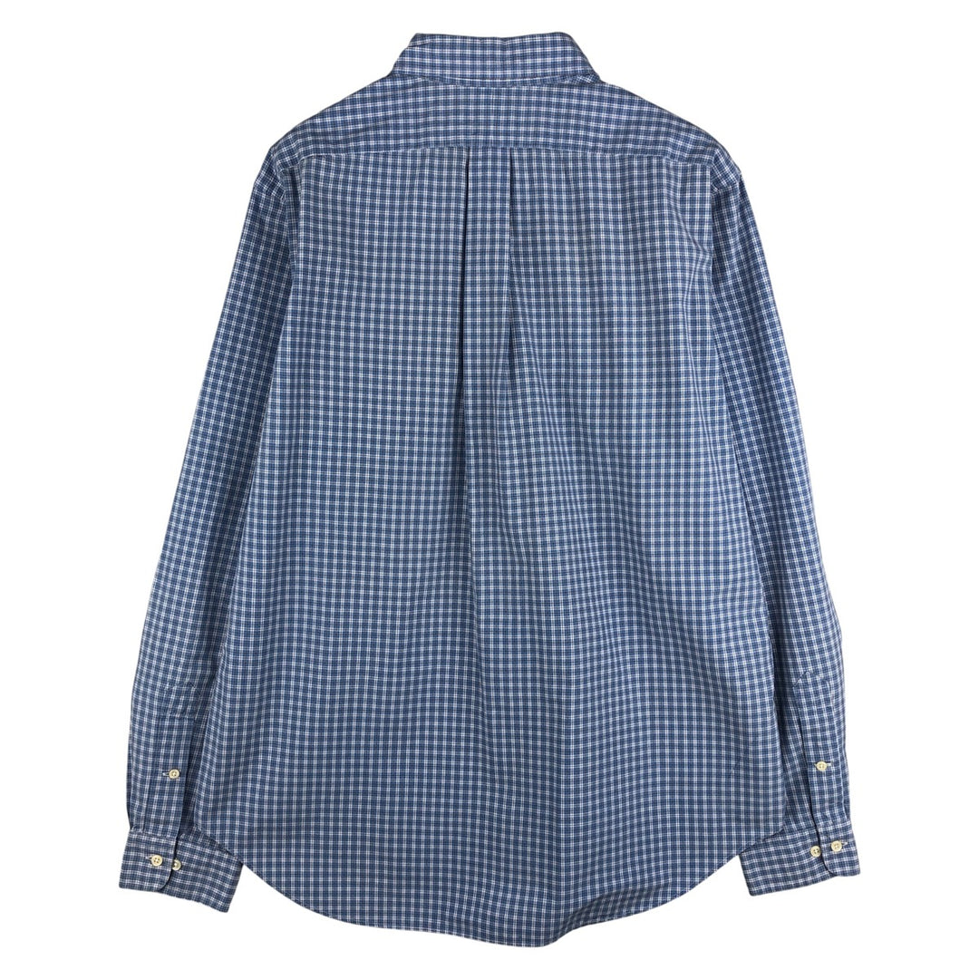 Ralph Lauren Classic Fit Long Sleeve Button Down Check Shirt Men's Size L cotton Blue type light blue Vintage Second Hand