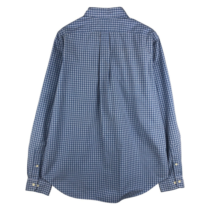Ralph Lauren Classic Fit Long Sleeve Button Down Check Shirt Men's Size L cotton Blue type light blue Vintage Second Hand