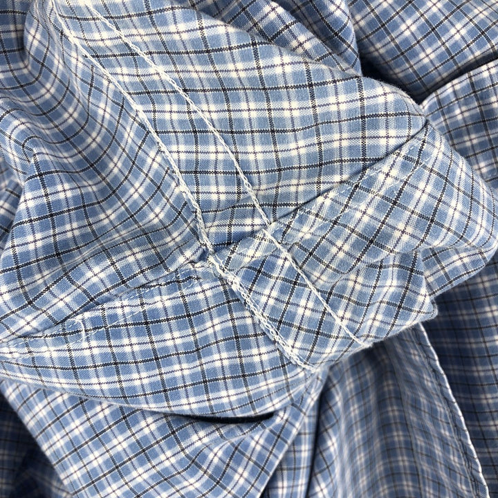 Ralph Lauren Classic Fit Long Sleeve Button Down Check Shirt Men's Size L cotton Blue type light blue Vintage Second Hand
