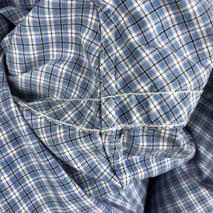 Ralph Lauren Classic Fit Long Sleeve Button Down Check Shirt Men's Size L cotton Blue type light blue Vintage Second Hand