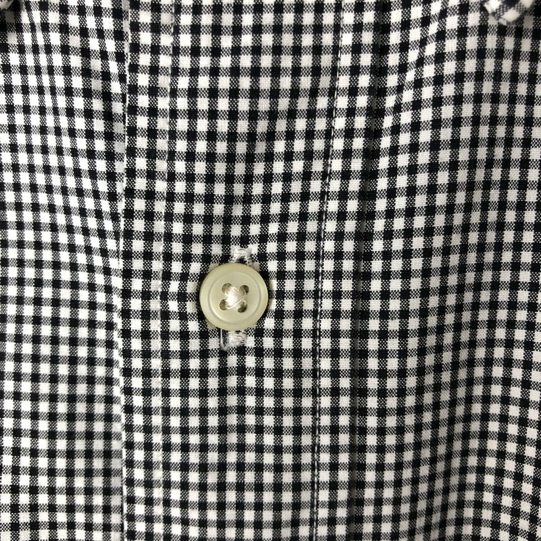 Ralph Lauren Classic Fit Gingham Check Long Sleeve Button Down Check Shirt Men's XL unclear white type Vintage Second Hand