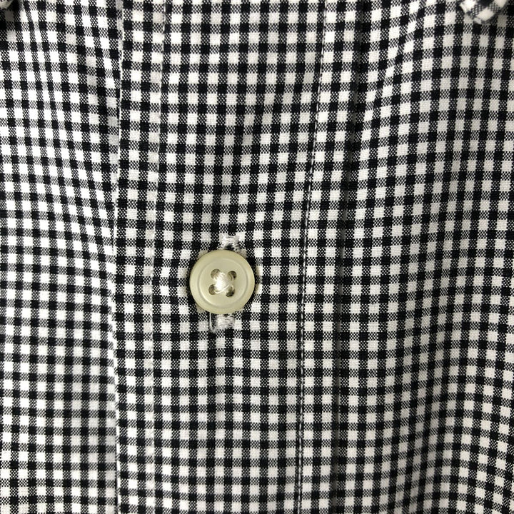 Ralph Lauren Classic Fit Gingham Check Long Sleeve Button Down Check Shirt Men's XL unclear white type Vintage Second Hand