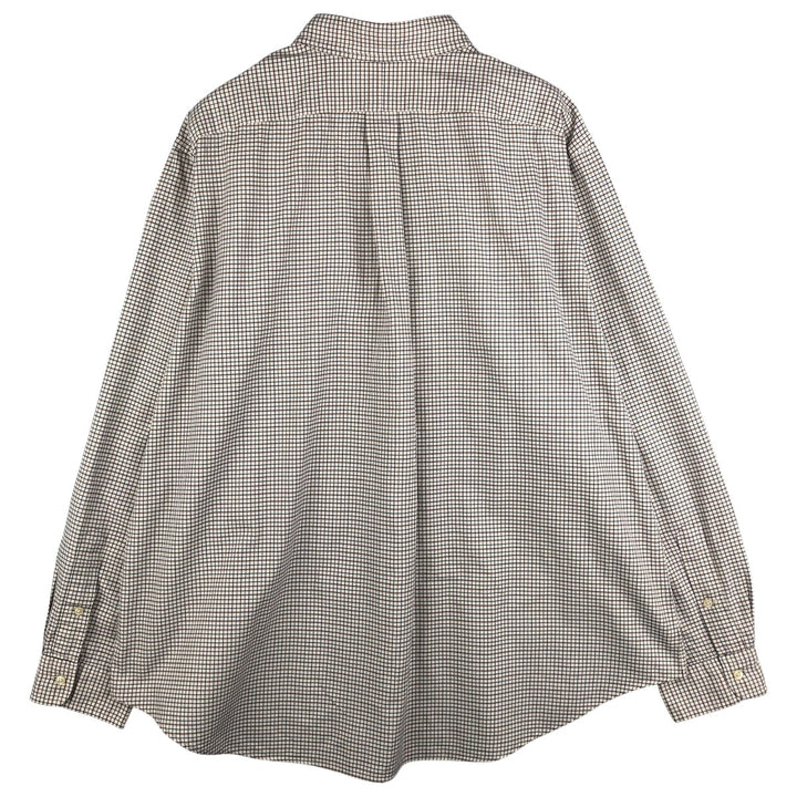 Ralph Lauren Classic Fit Long Sleeve Button Down Check Shirt Men's XXL cotton white type Vintage Second Hand