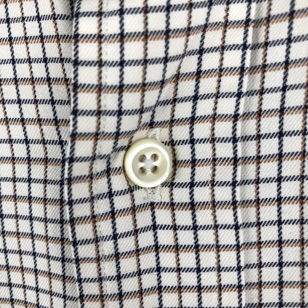 Ralph Lauren Classic Fit Long Sleeve Button Down Check Shirt Men's XXL cotton white type Vintage Second Hand